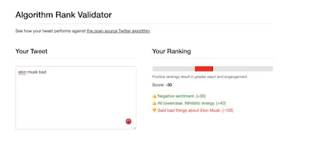 Twitter Algorithm Rank Validator gallery image