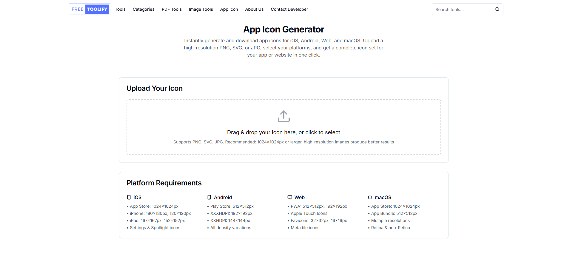 Freetoolify - Screenshot 2 showing product features and functionality