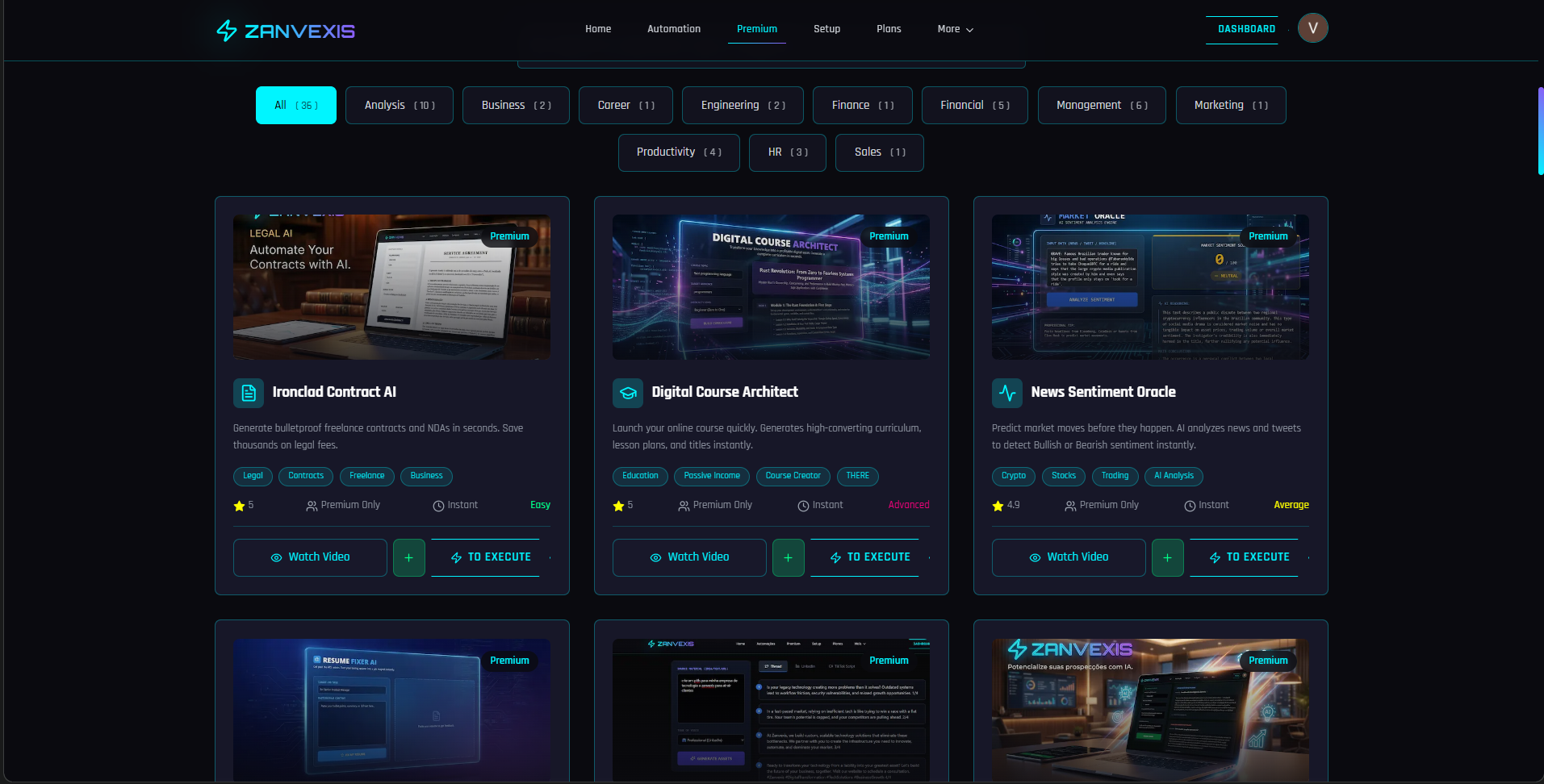 Zanvexis - Main product screenshot demonstrating key features and user interface