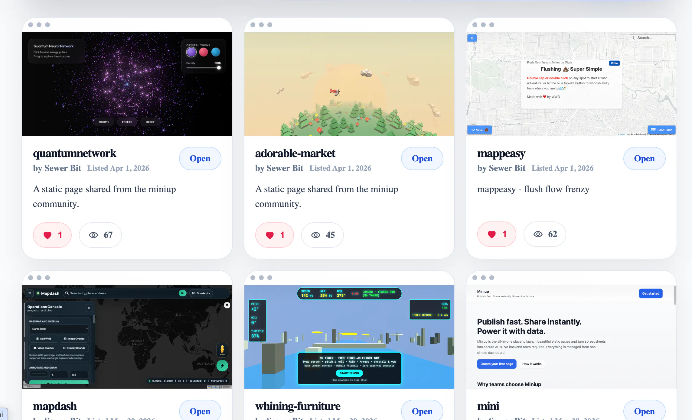 miniup.io 제품 배너