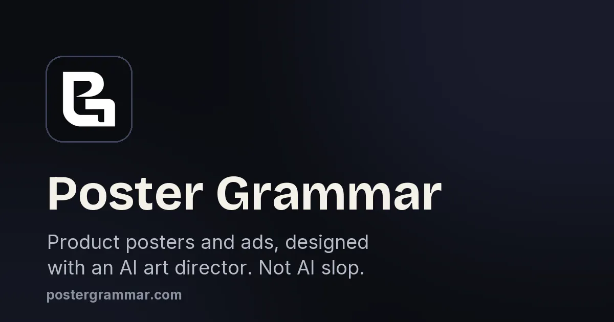 Poster Grammar gallery image