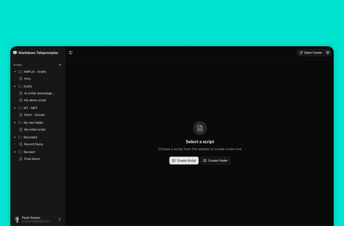 Markdown Teleprompter - Screenshot 4 showing product features and functionality