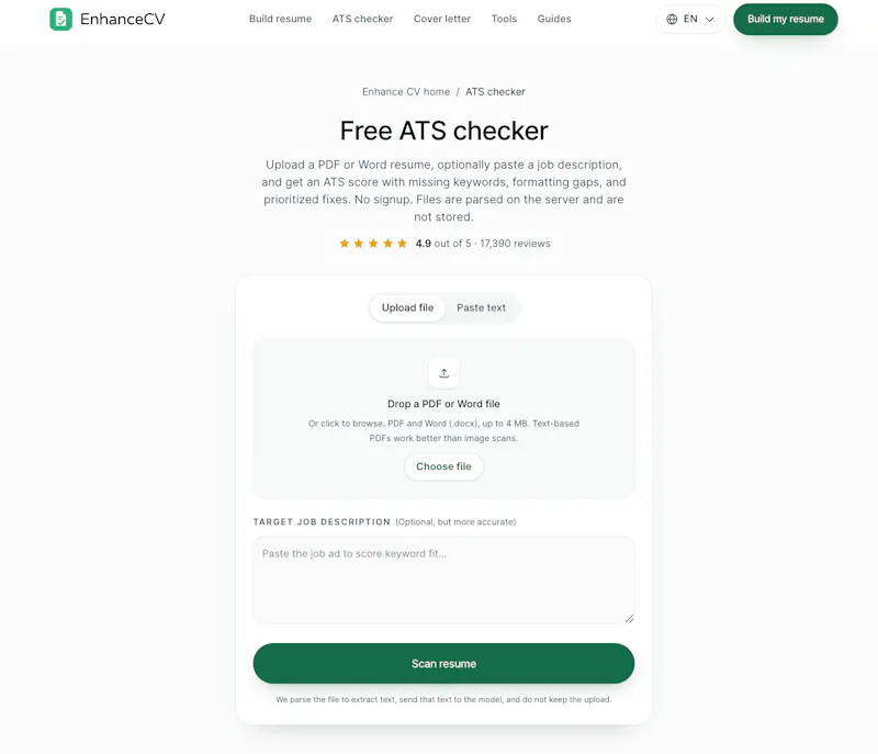 EnhanceCV screenshot 2