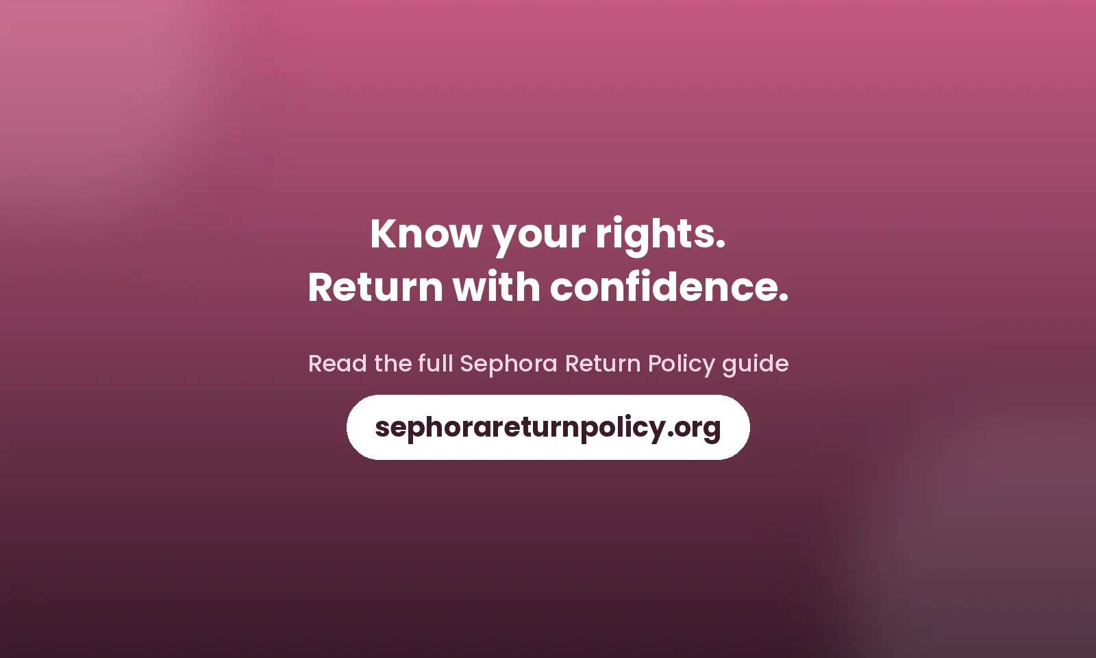 Sephora Return Policy screenshot 3