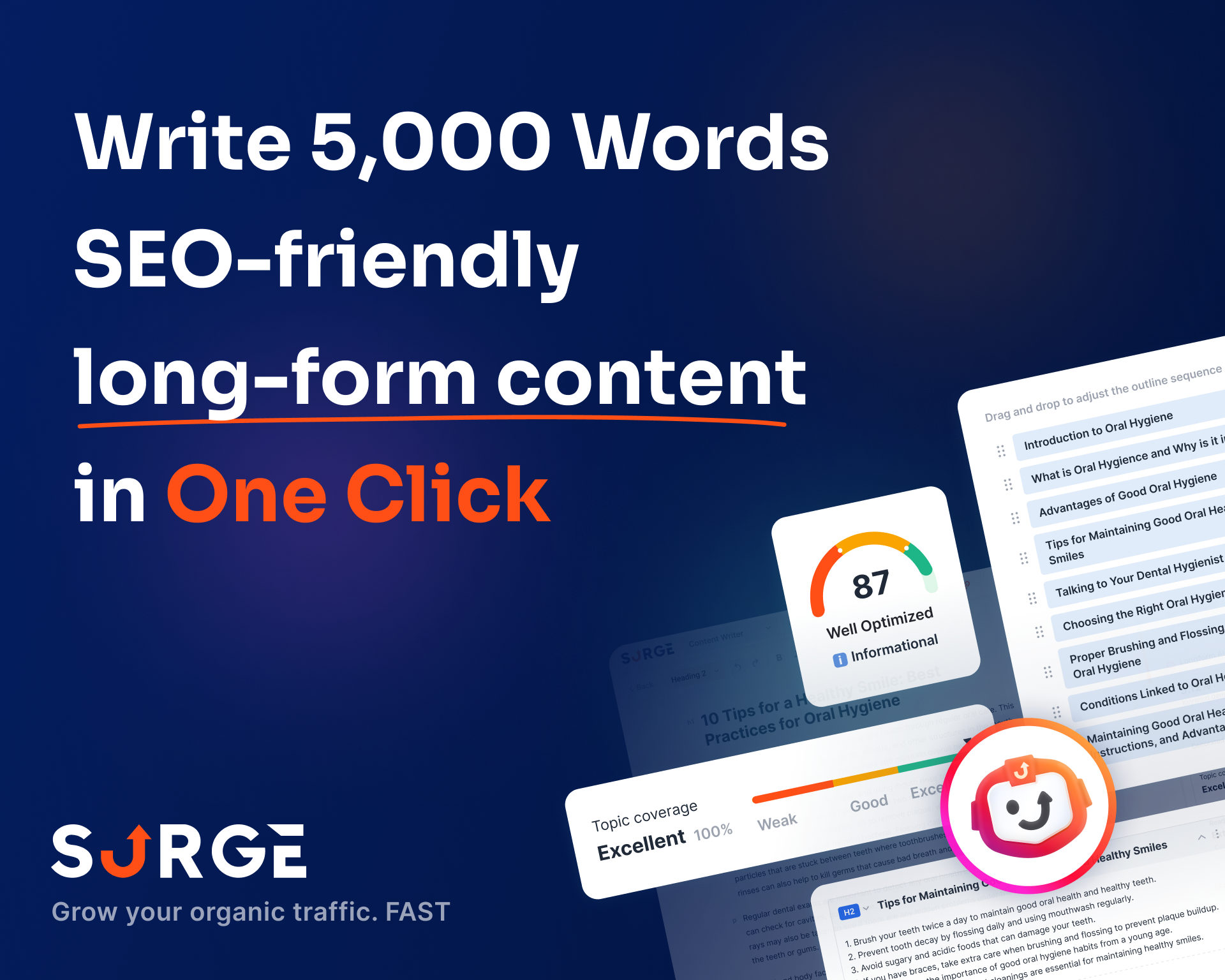 Longform AI by SurgeGraph media 2