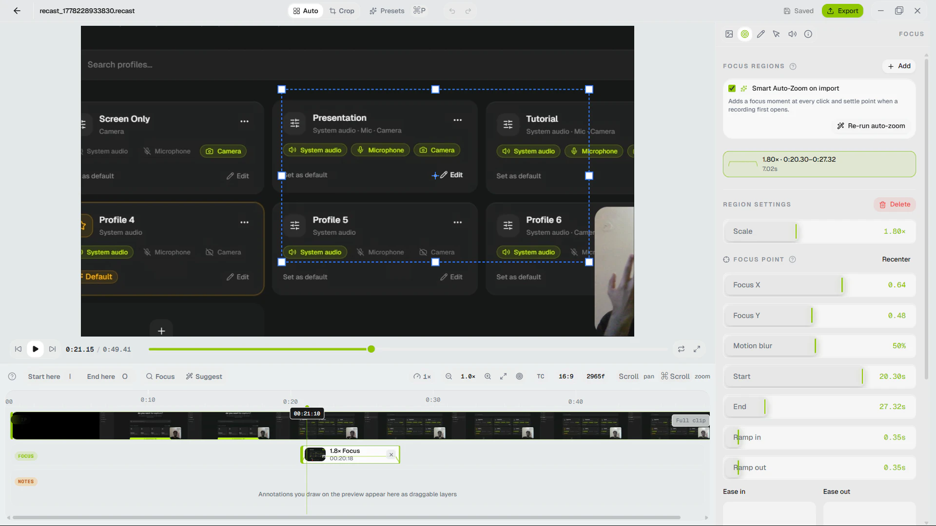 Recast screenshot 2