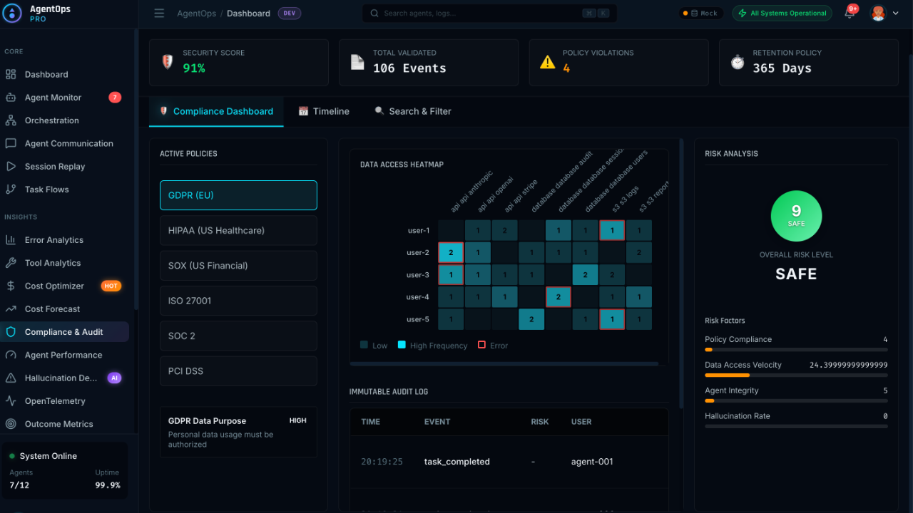 AgentOps - AI Angular Template - Screenshot 4 showing product features and functionality