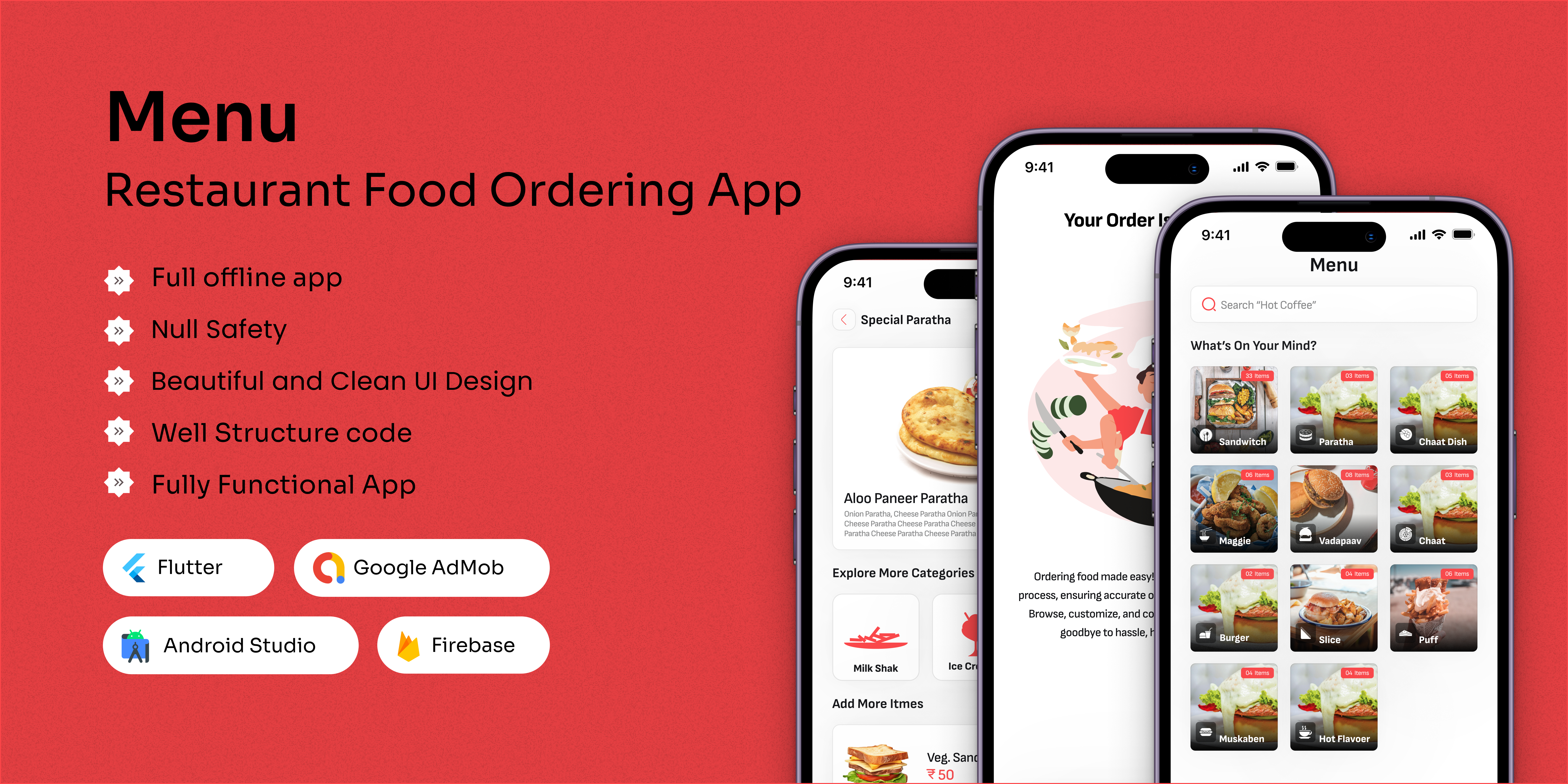 Mídia 7 de Aplicativo de pedidos de comida de restaurante - Aplicativo de pedidos de comida de restaurante com menu de código QR - aplicativo Flutter
