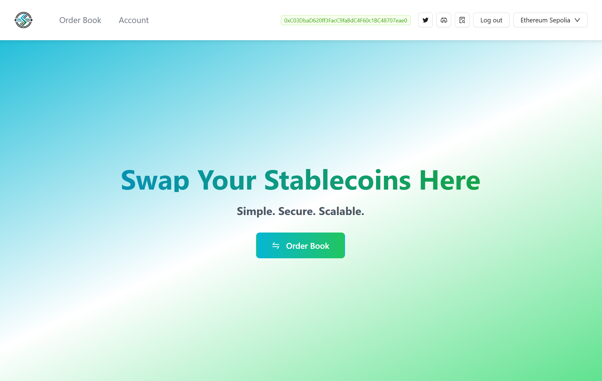 Mídia 2 de Troque aqui - Melhor solução de troca Stablecoin