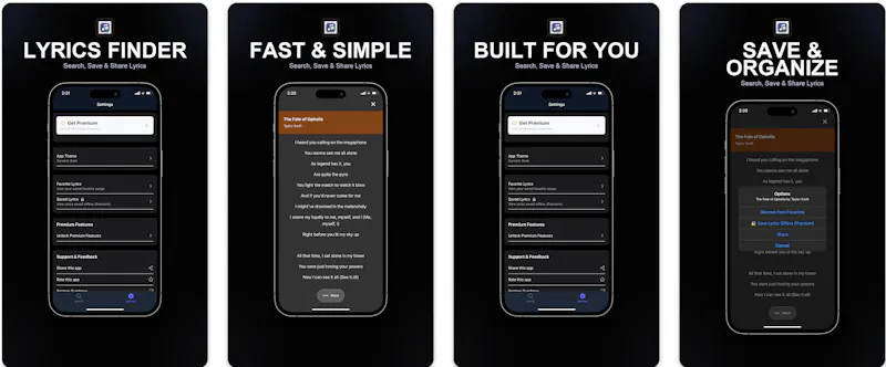 LyricsHub — iOS & Android screenshot 1