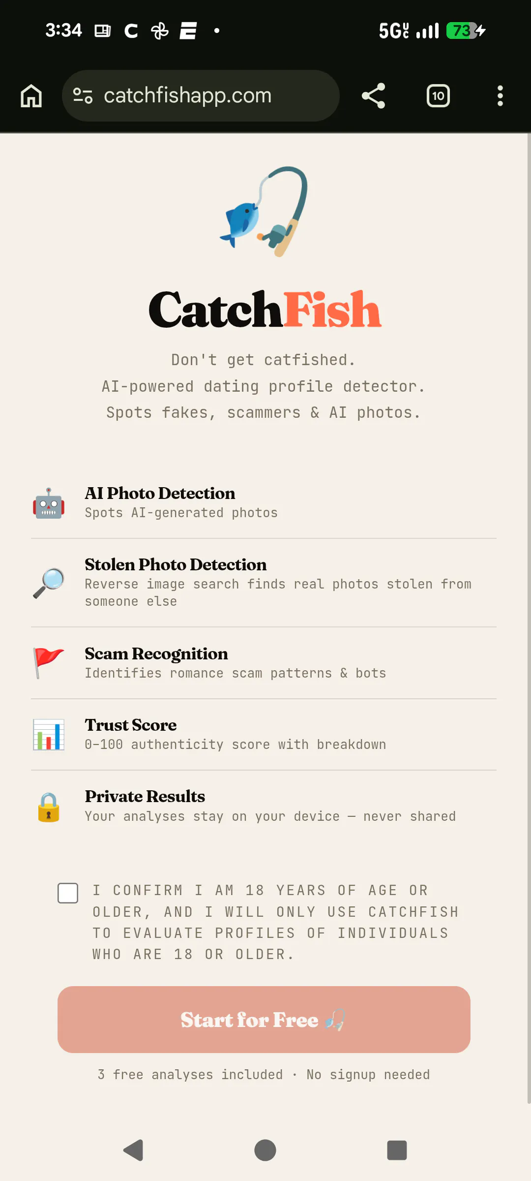 CatchFish — Catfish & Scam Detector gallery image