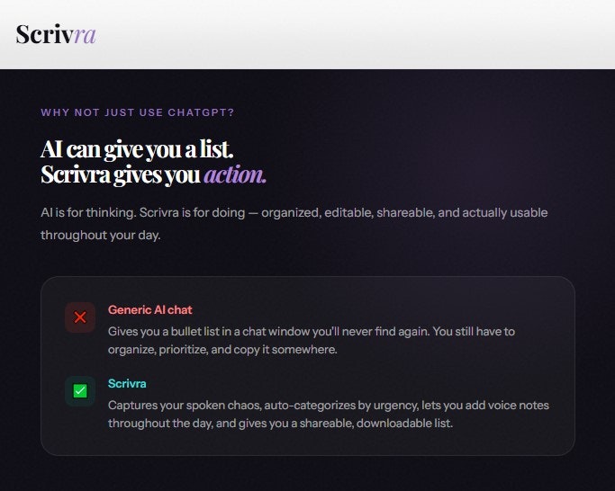 Scrivra – Voice to tasks instantly gallery image