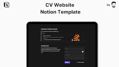 CV Website Notion Template gallery image