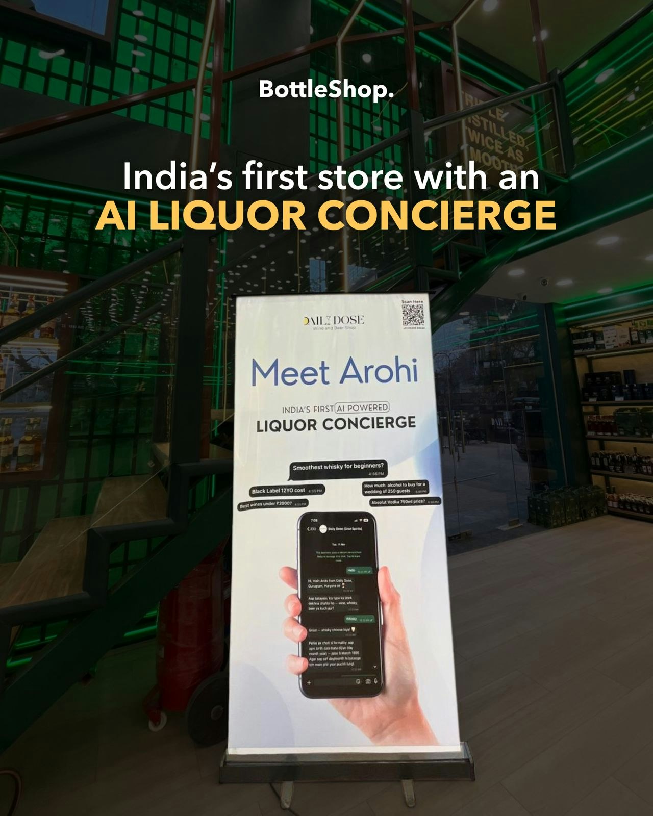 BottleShop AI Sommelier - Main product screenshot demonstrating key features and user interface