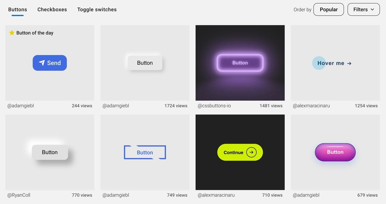 CSS Buttons IO gallery image