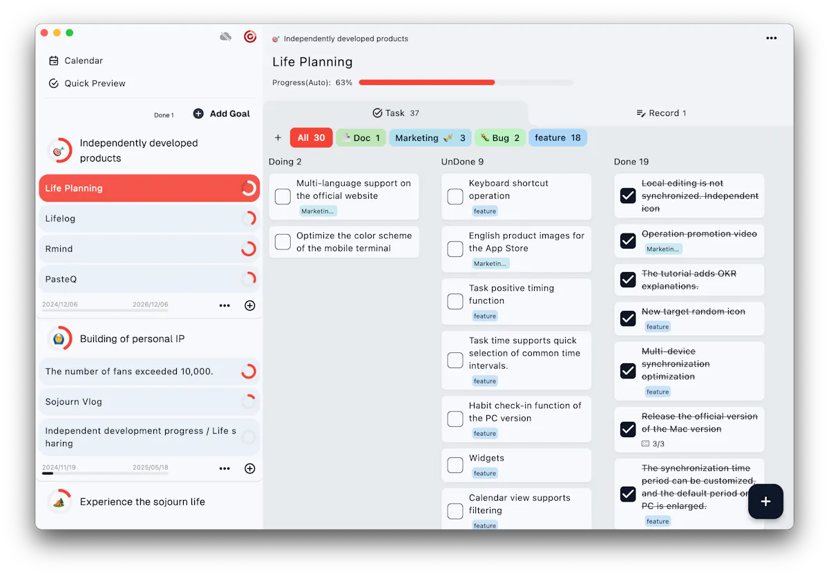 Life Planning App