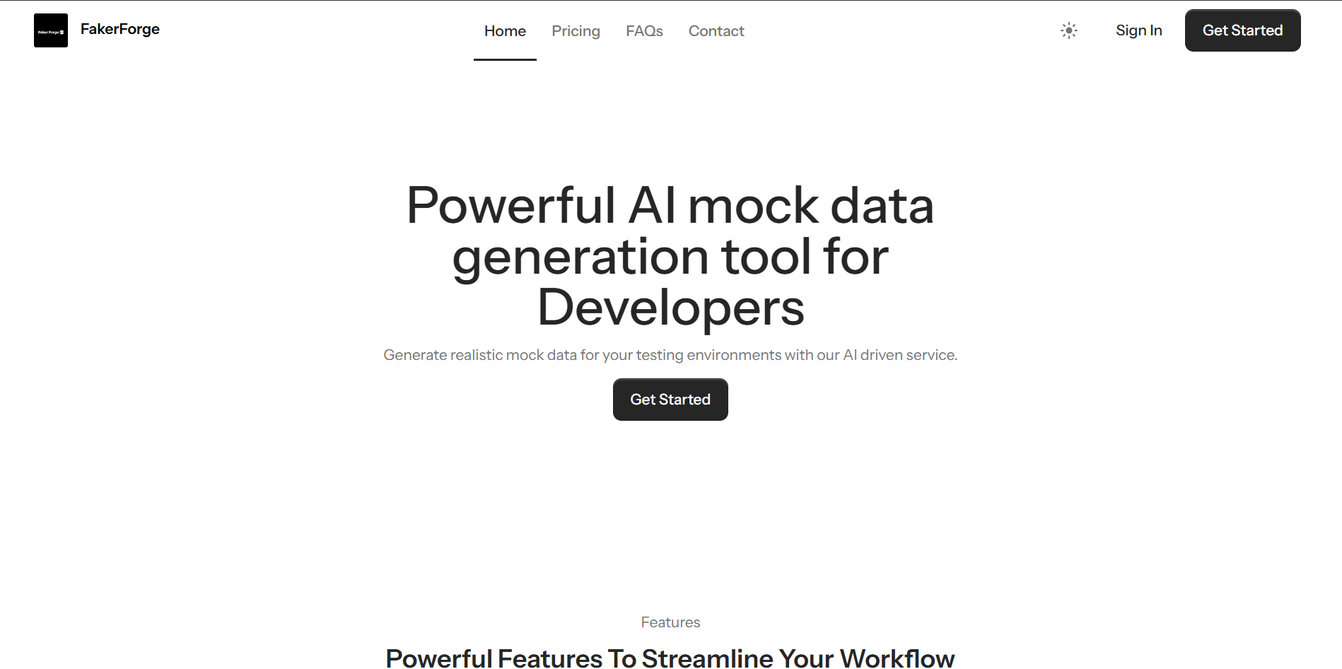 Faker Forge - Screenshot 2 showing product features and functionality