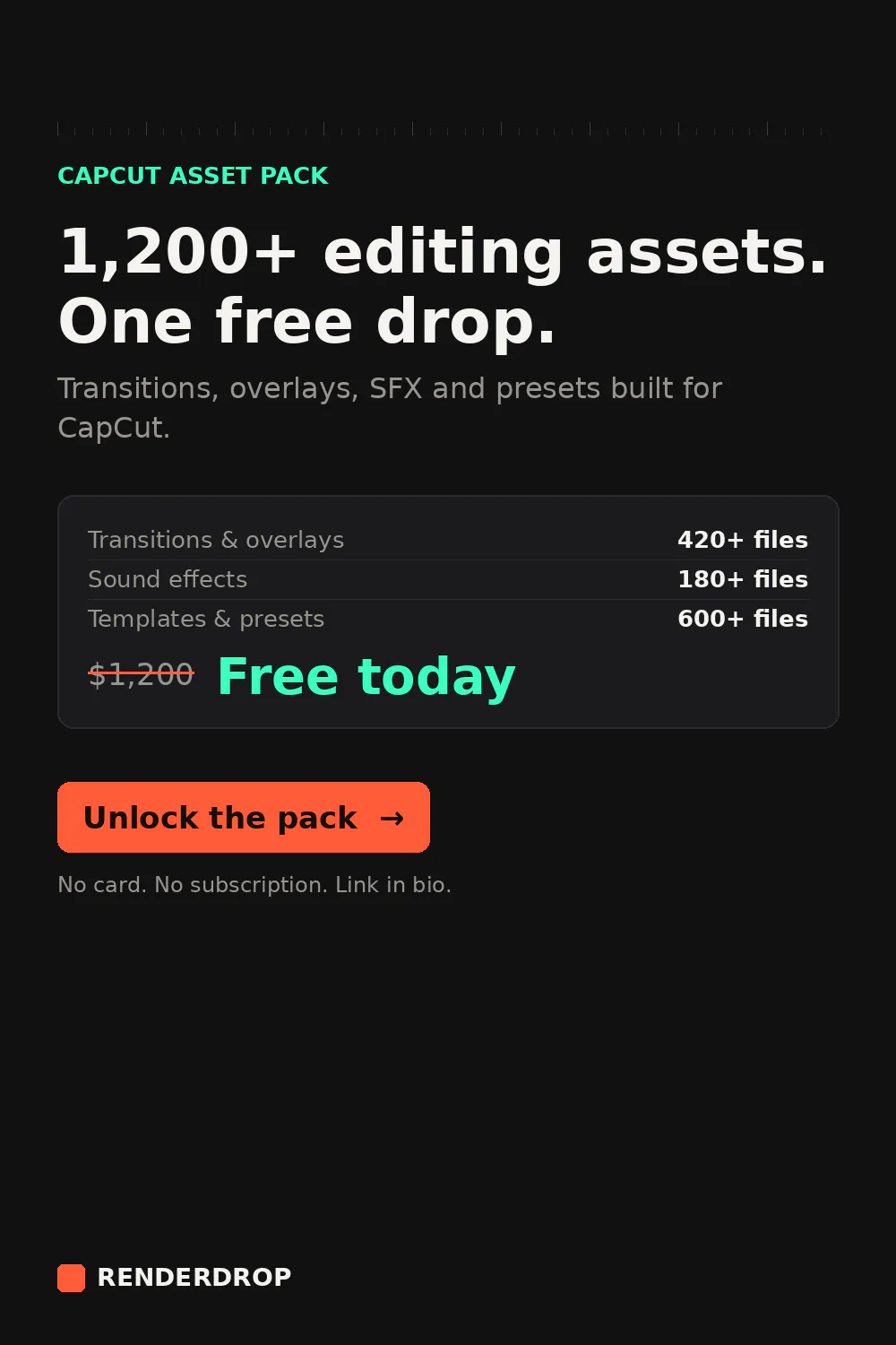 1,200+ CapCut Editing Assets — One Free