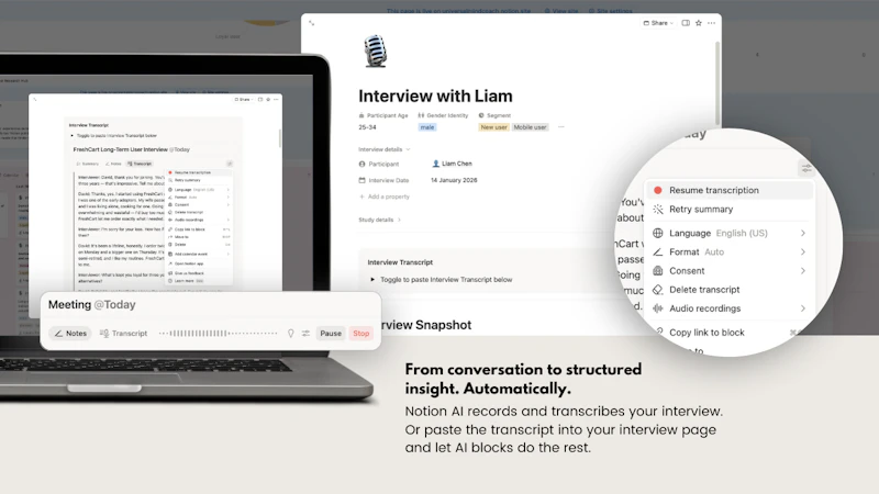 AI Customer Research Hub in Notion screenshot 5