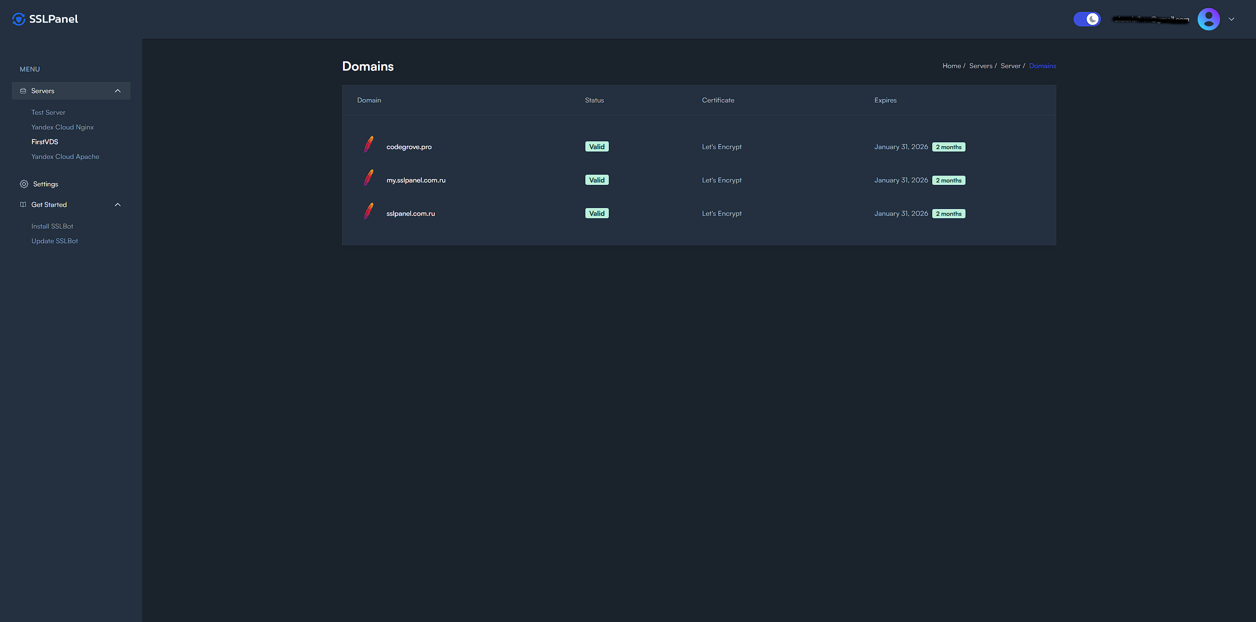 SSLPanel gallery image