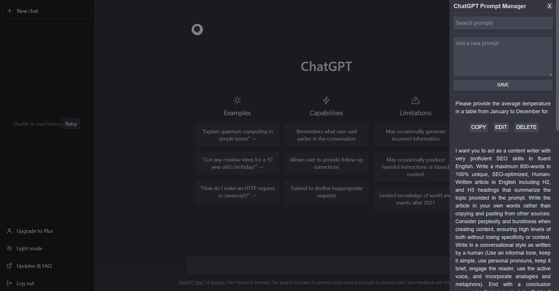 Mídia 2 de Chatgpt Prompt Manager