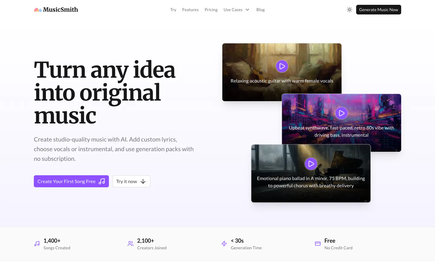 MusicSmith AI product banner