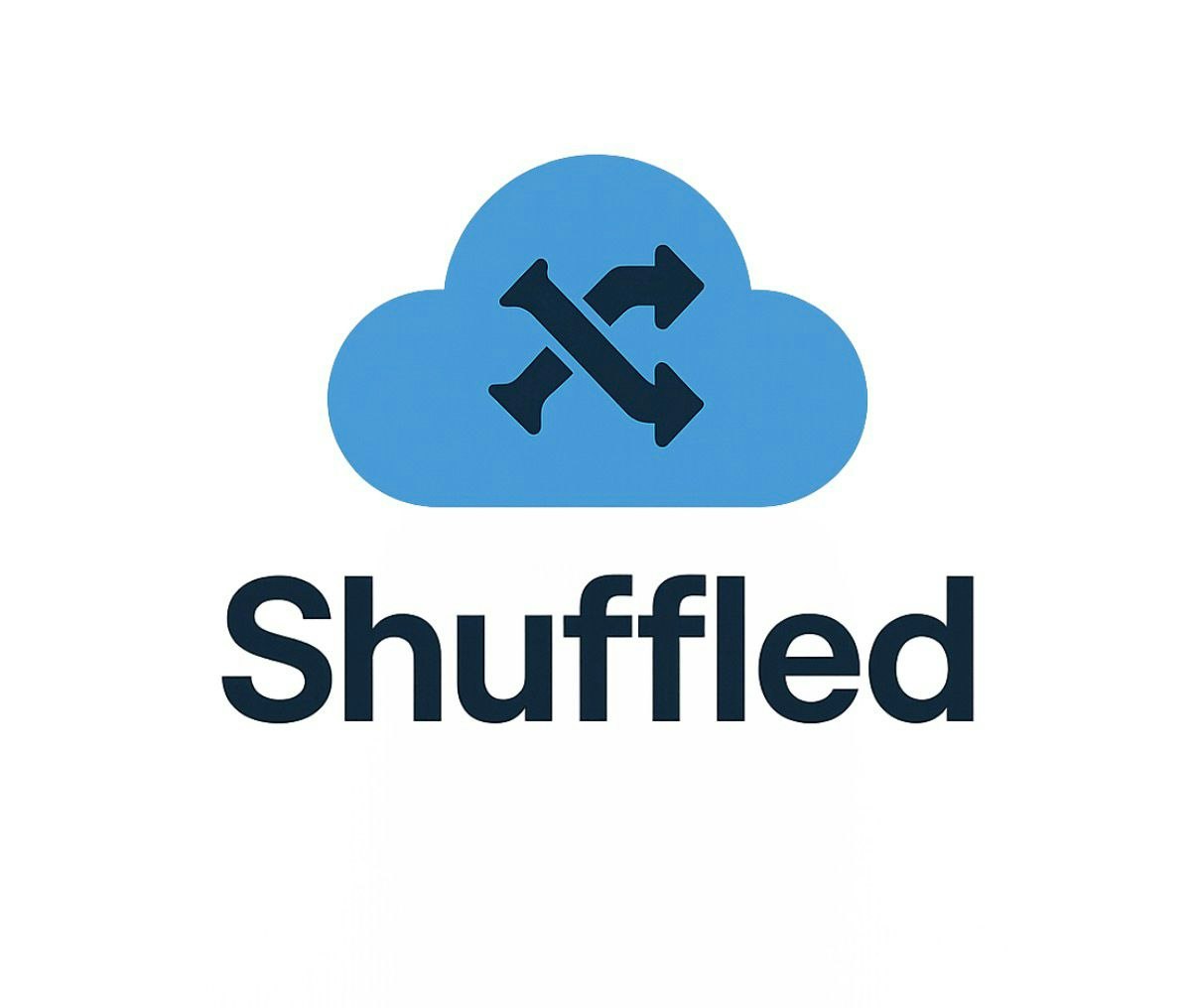 Shuffled - Product Hunt launch logo and brand identity