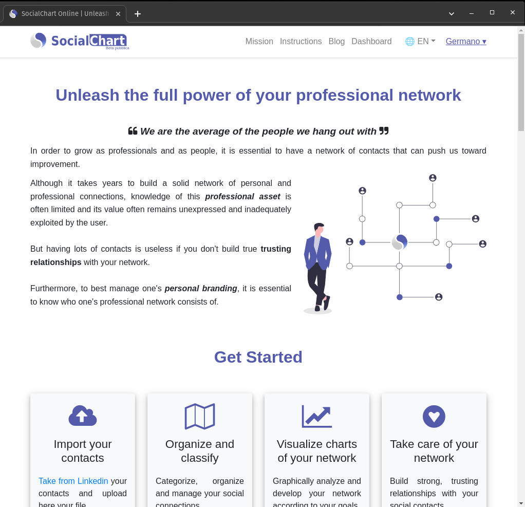SocialChart Online - 전문 네트워크의 전체 힘을 발휘하십시오 미디어 1