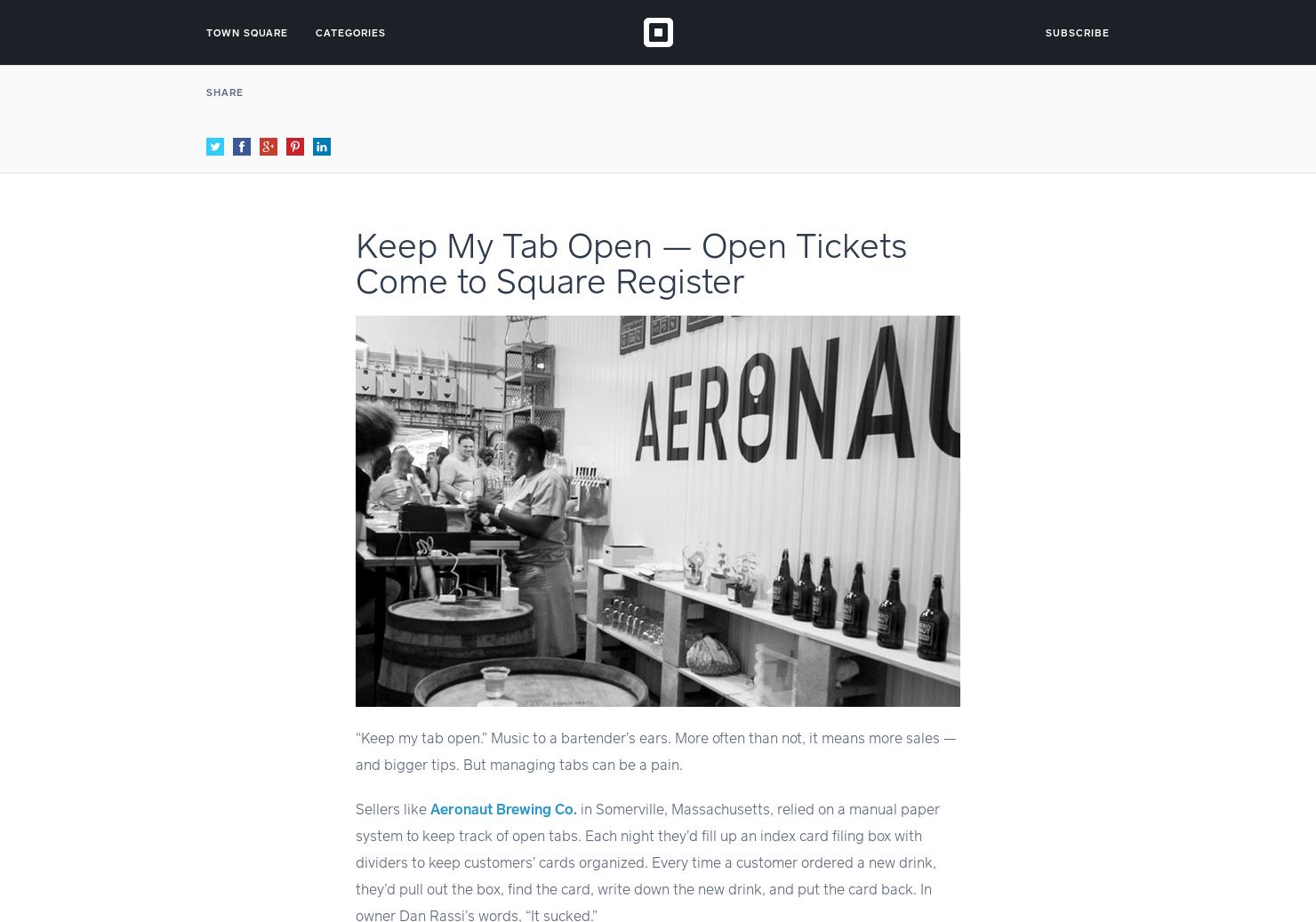Square - Open Tickets