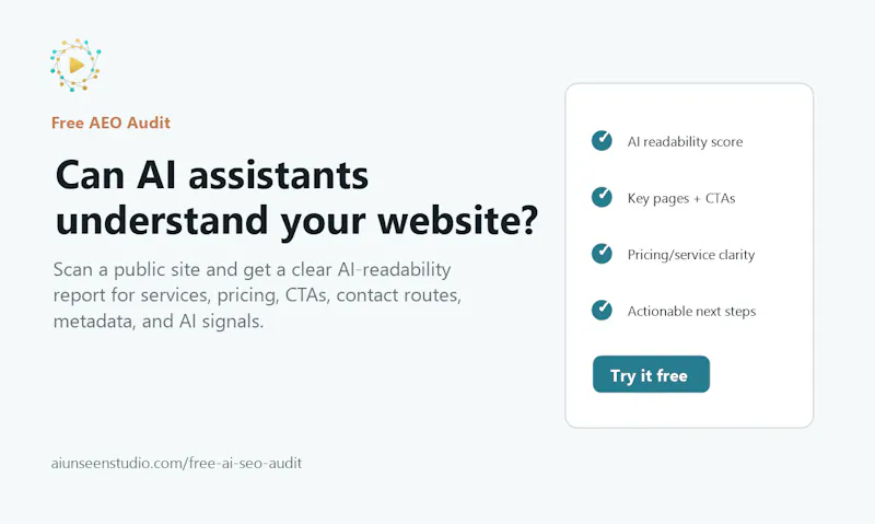 AIUNSEEN Free AEO Audit screenshot 1