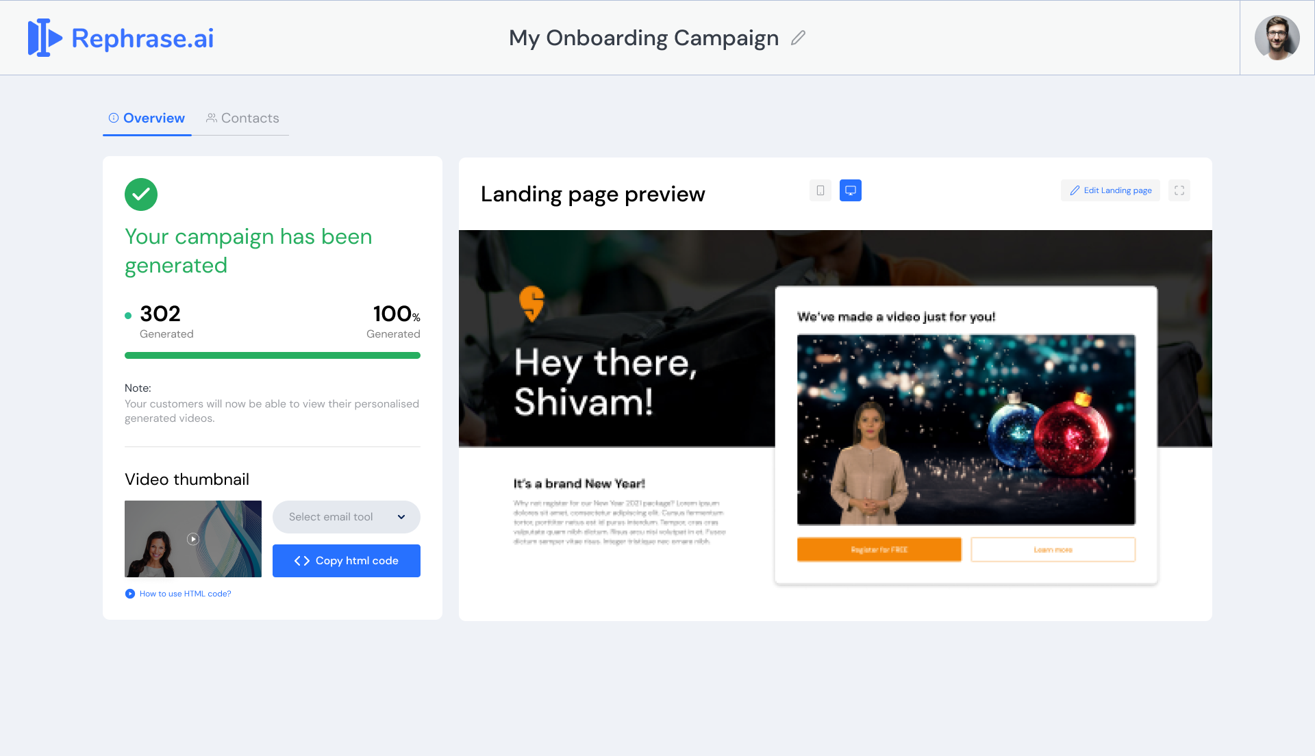 Rephrase.ai gallery image