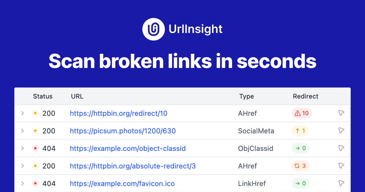 UrlInsight - Main product screenshot demonstrating key features and user interface