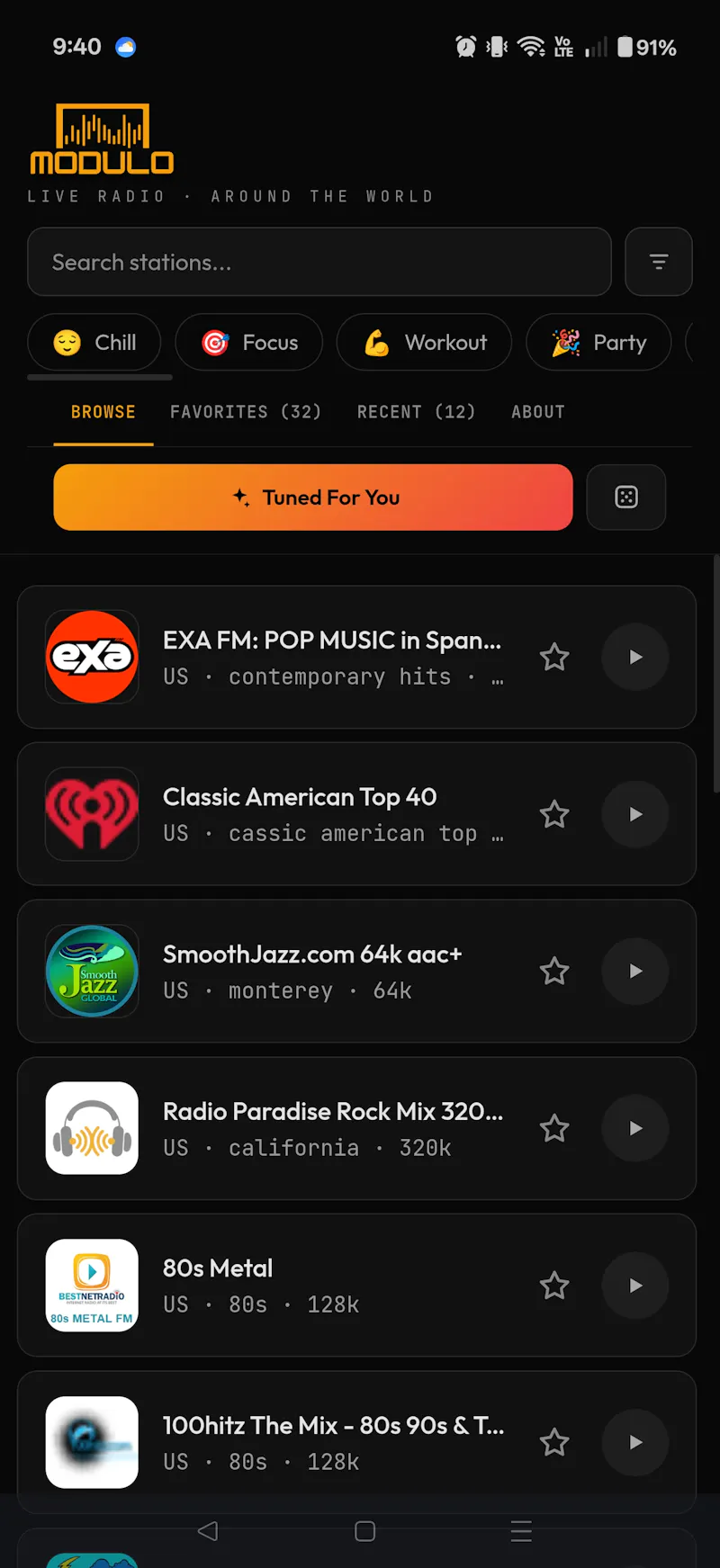 Modulo Radio screenshot 2