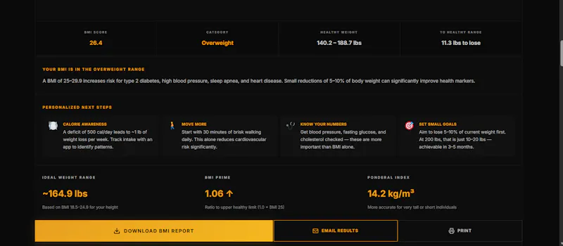 BMI Calculator screenshot 1