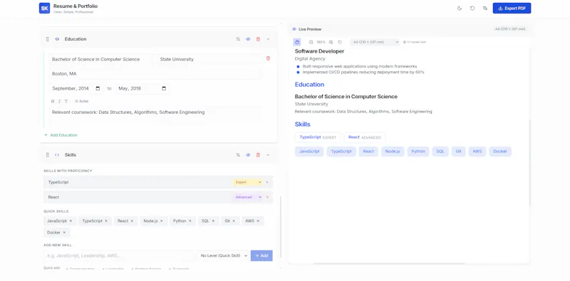 Resume Builder by Shiva Kar screenshot 2