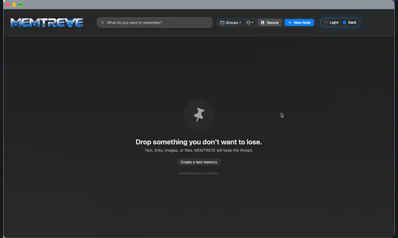 MEMTREVE — A place for everything. screenshot 3
