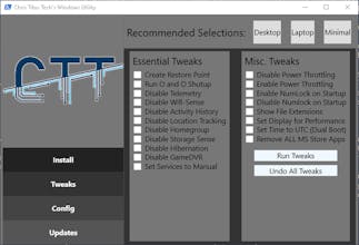 Chris Titus Tech's Windows Utility Tool gallery image