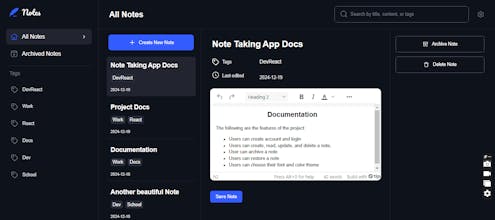 Notes Taking App gallery image