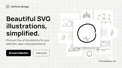 Minimalistic design illustrations gallery image