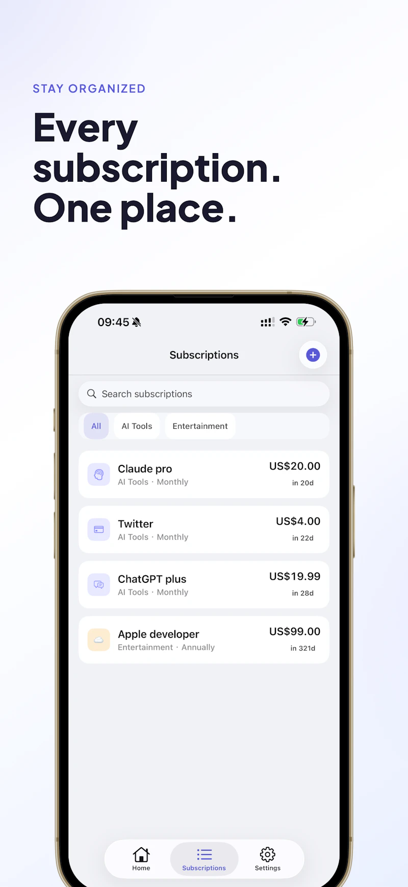 DueSight – Private Subscription Tracker screenshot 3