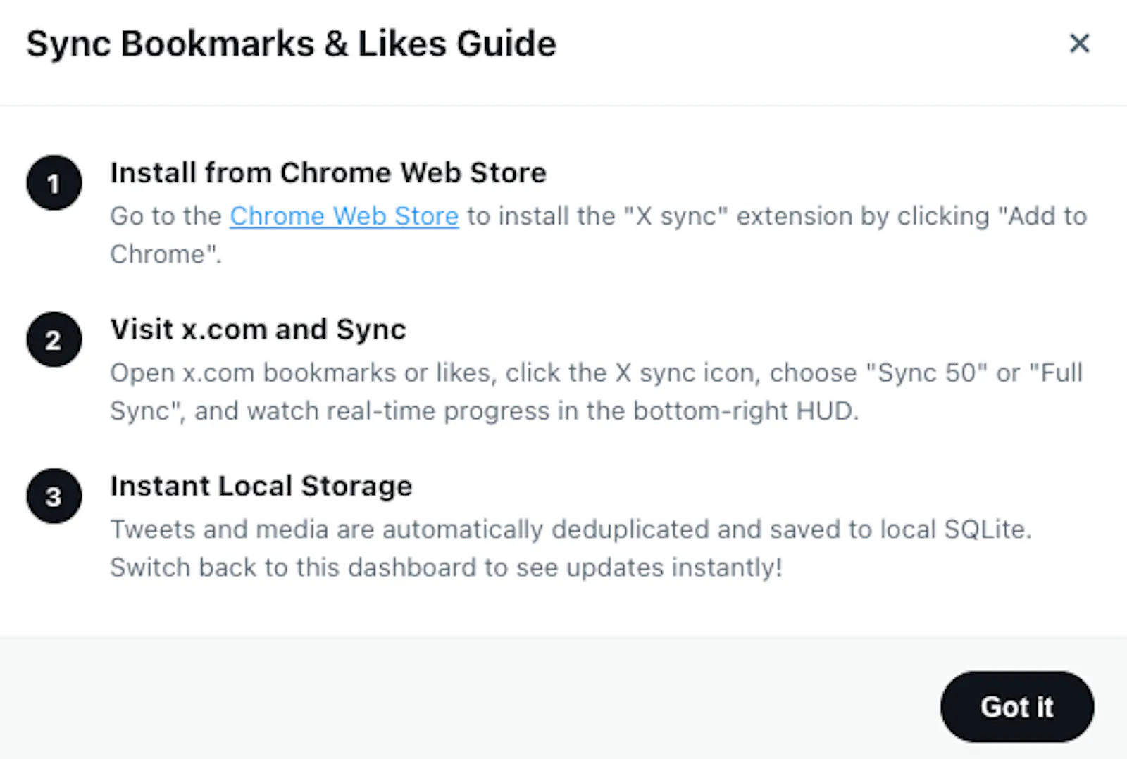 X sync screenshot 3