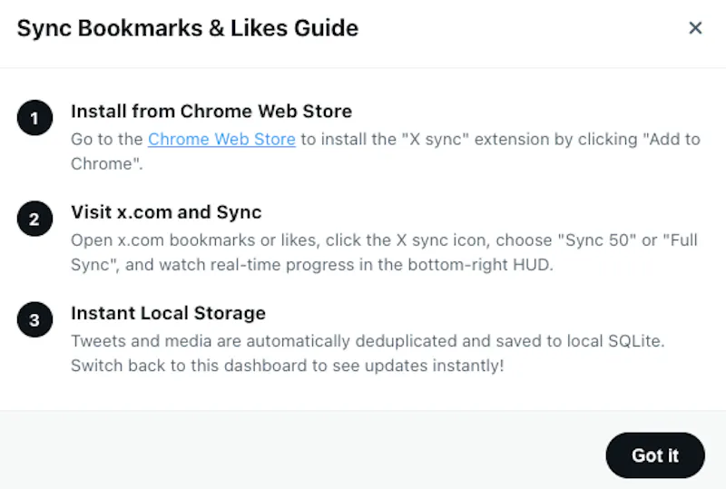 X sync screenshot 3