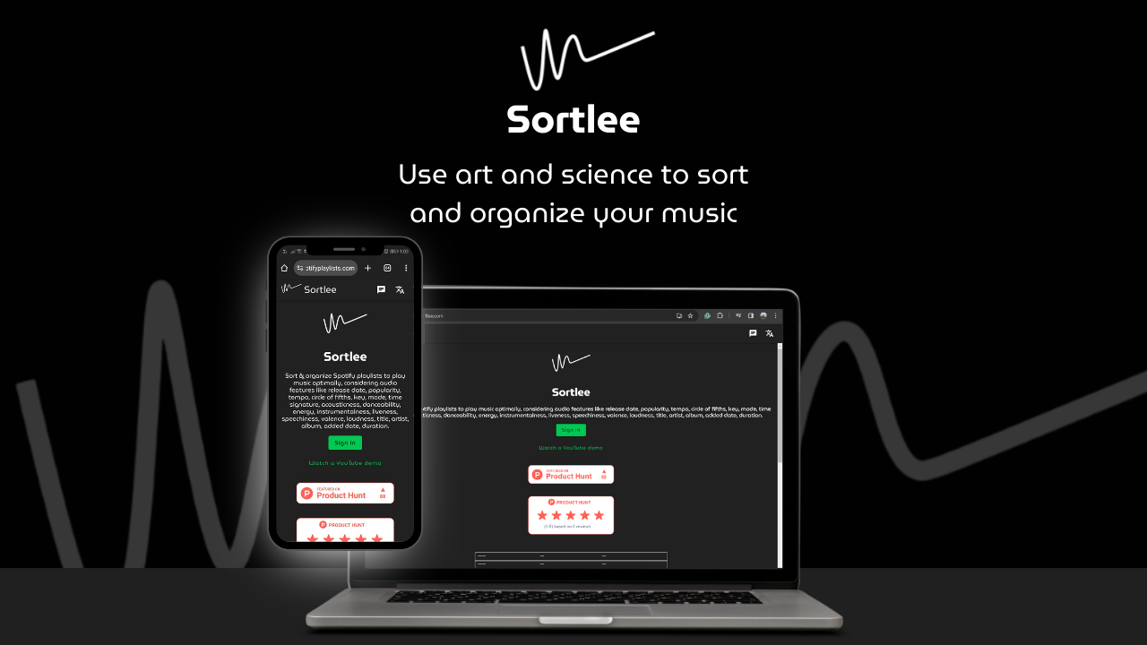 Sortlee - Sort and organize your playlists for ideal music flow