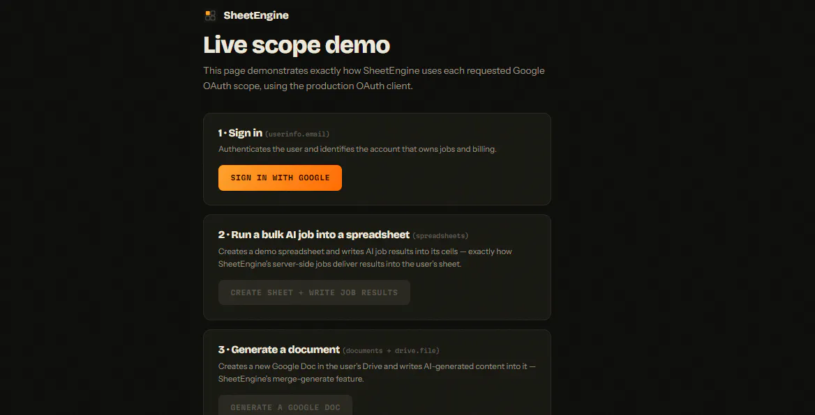 SheetEngine gallery image