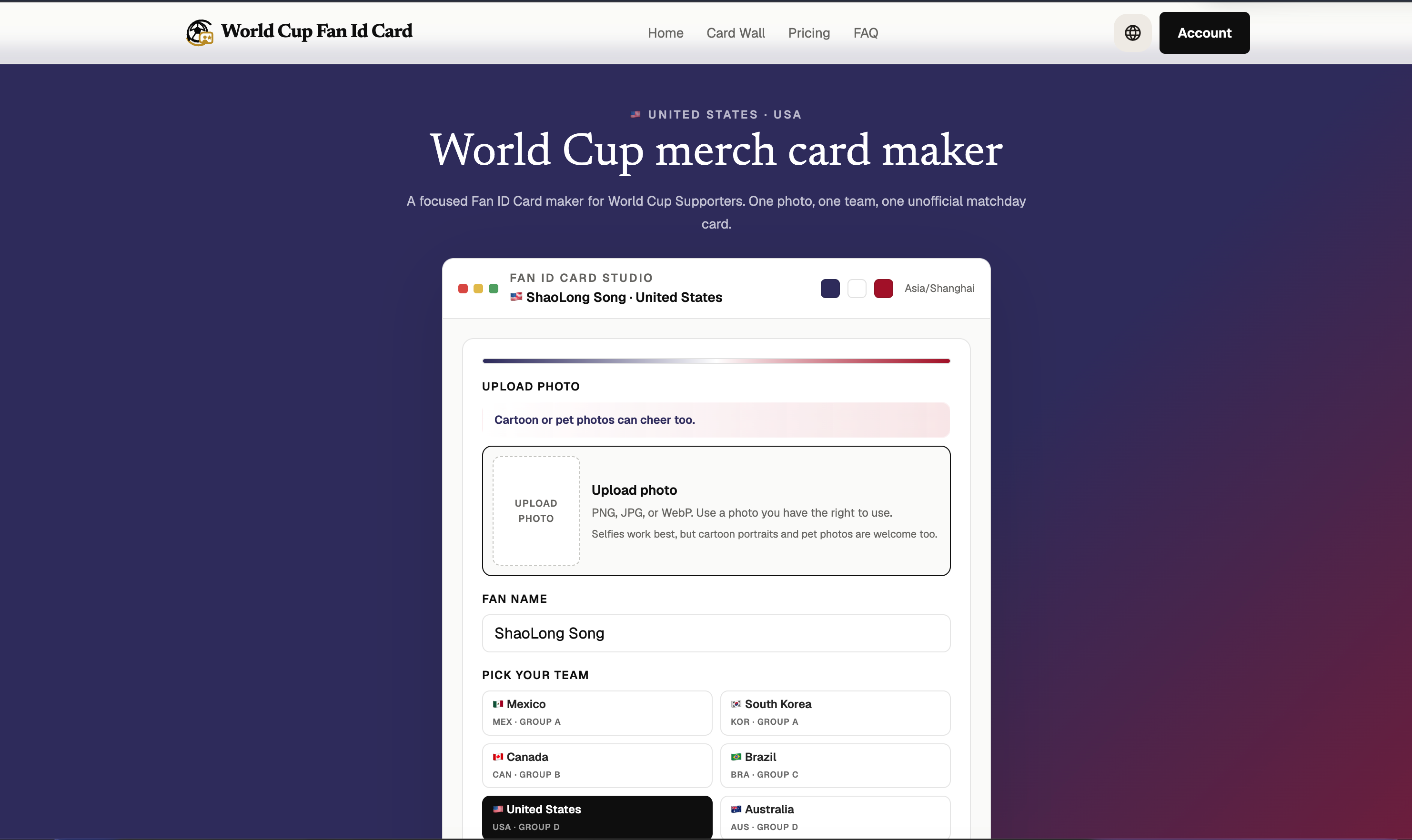 World Cup Fan Id Card gallery image