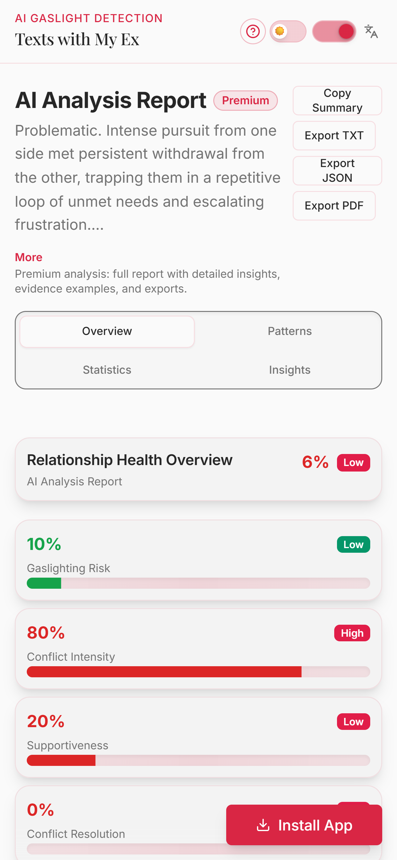 Texts with My Ex - Screenshot 3 showing product features and functionality