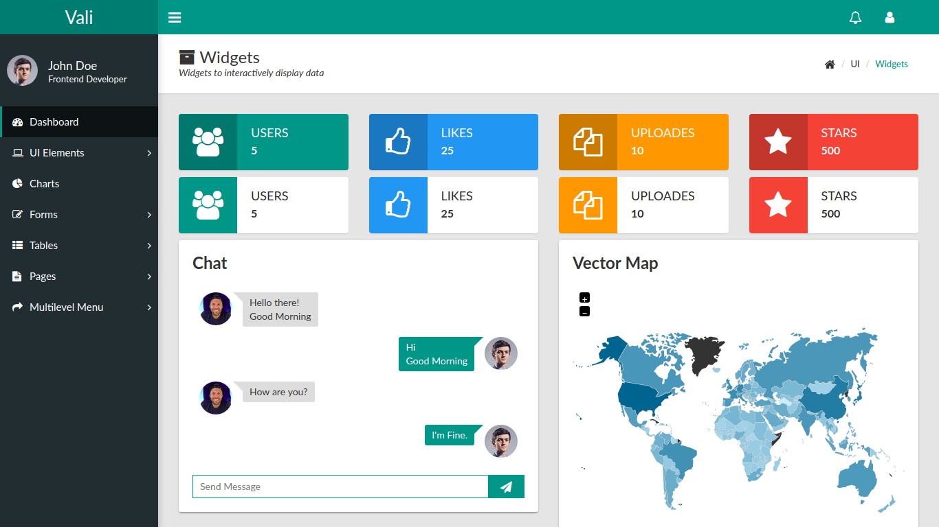 Vali - Free Bootstrap 4 Admin Template gallery image