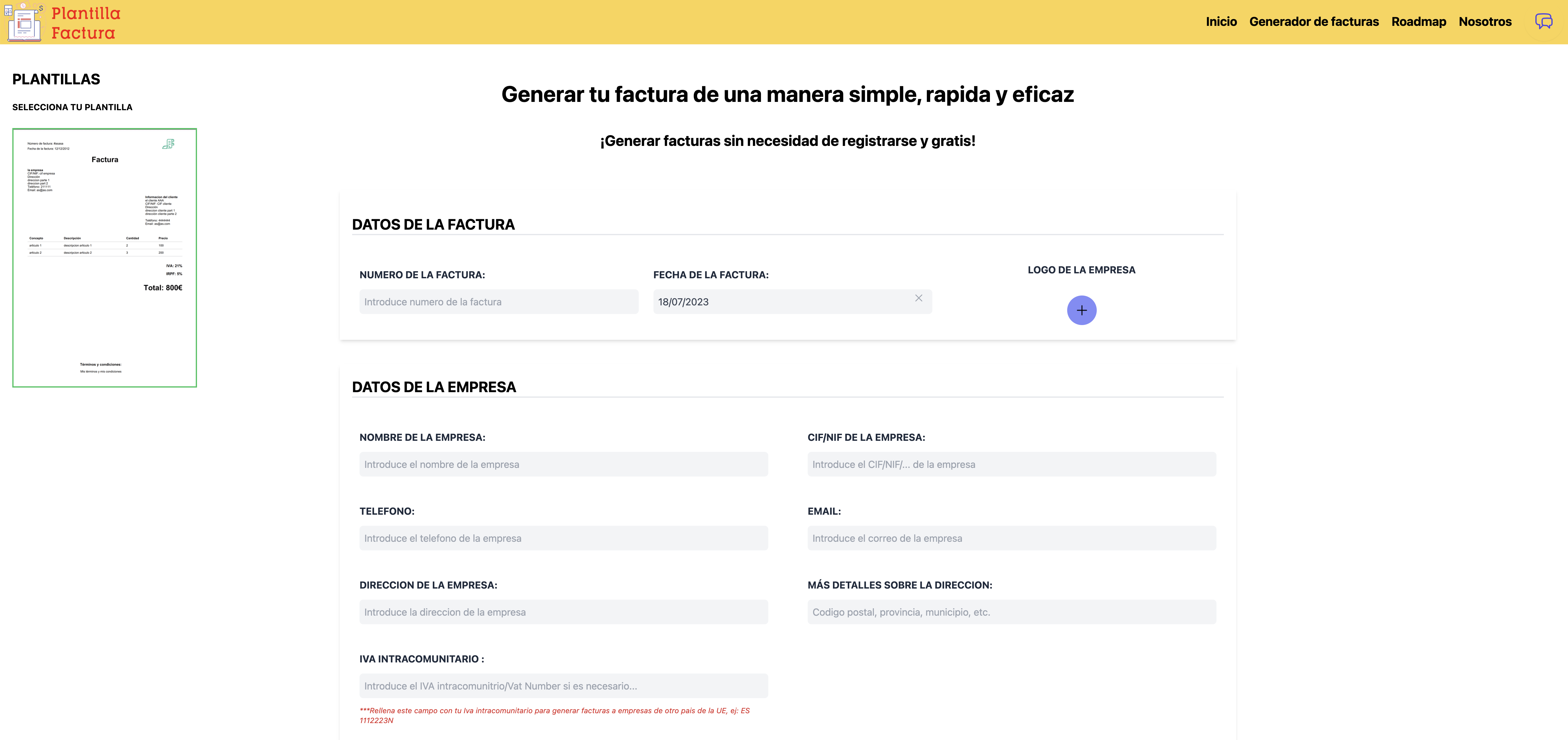 Generador de Facturas - Crea tus facturas de forma rápida y gratuita media 2