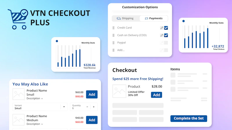 Shopify VTN Checkout Plus App screenshot 1