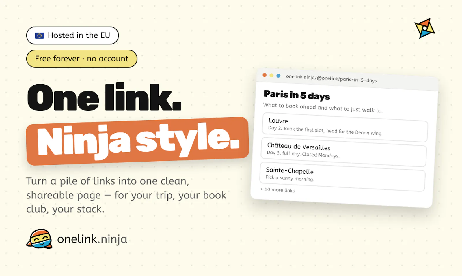 Onelink.ninja - Shareable link lists screenshot 2
